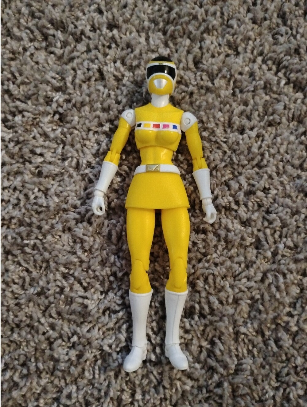 Power Rangers In Space Yellow Ranger 6" Action Figure Ashley Hammond Loose